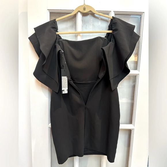 Parker Black Label Bloomingdale’s Off The Shoulder Formal Cocktail Dress Size 2 - Picture 6 of 13